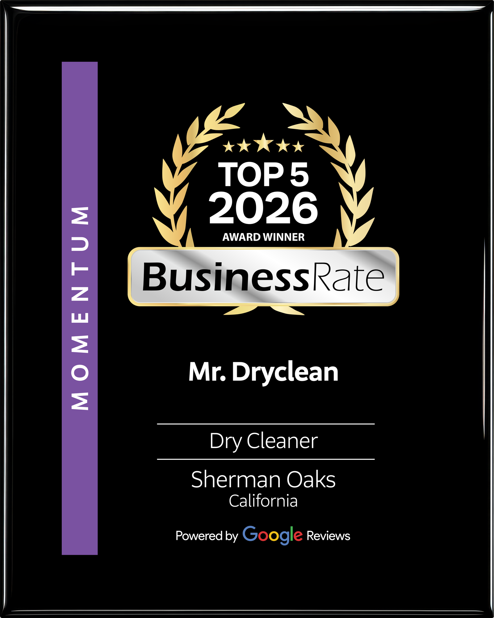 BusinessRate Top 5 2026 Award Winner — Mr. Dryclean Sherman Oaks